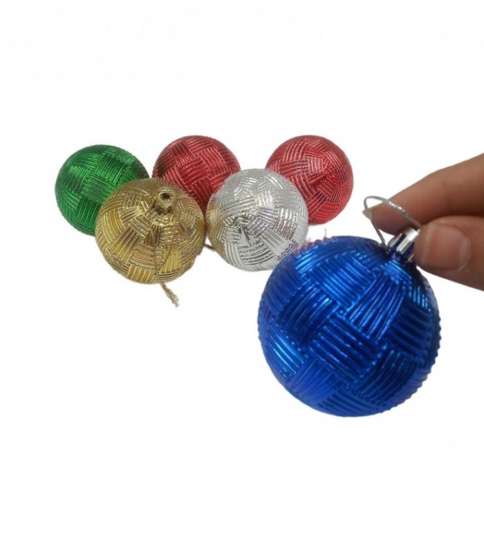 NAVIDAD PELOTA 6PCS 6CM. (46237)