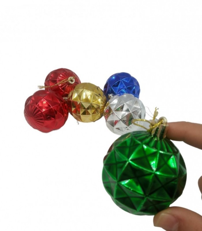 NAVIDAD PELOTA 6PCS 6CM. (46230)