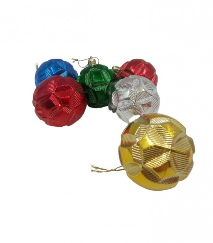 NAVIDAD PELOTA 6PCS 6CM. (46240)