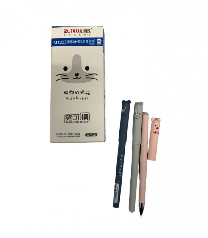 BOLIGRAFO C/ BORRADOR 12PCS (M1203)
