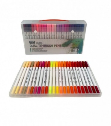 MARCADOR 120PCS 2PUNTAS (001-120)