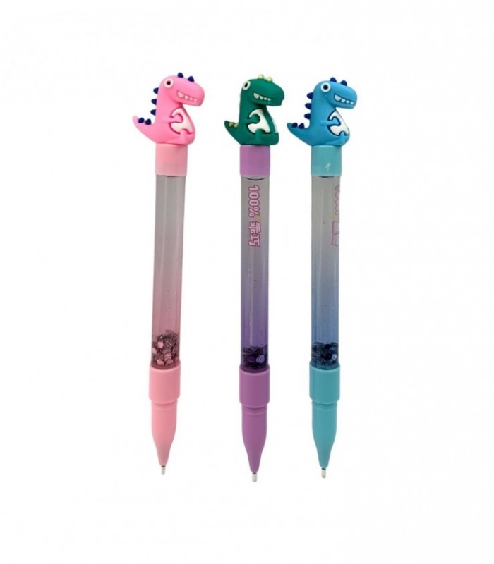 BOLIGRAFO 1PCS DINO. C/ BRILLO (48507)