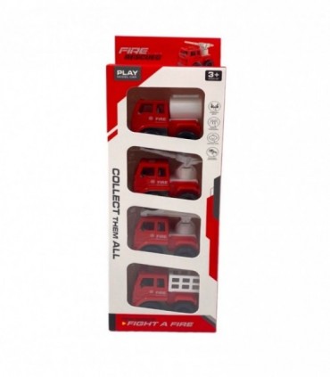 COLECCION AUTO BOMBERO 4PCS (302-4A)