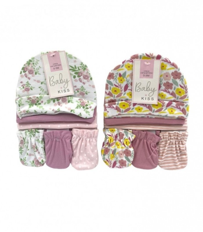 GORRA C/ GUANTE P/ BEBE 6PCS NENA (129265)