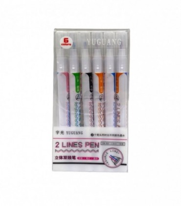MARCADOR 6PCS 2PUNTA  (DM822)