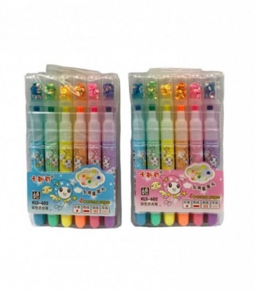 MARCADOR 6PCS C/ BRILLO (KLS602)