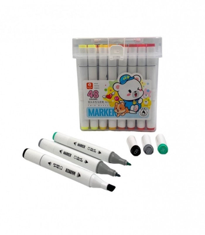 MARCADOR 48PCS 2PUNTAS (511-48)