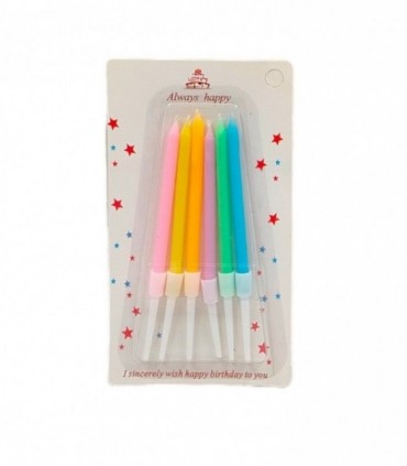 VELA 6PCS P/ ANIVERSARIO (48637)
