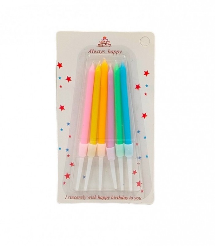 VELA 6PCS P/ ANIVERSARIO (48637)