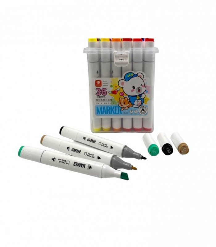 MARCADOR 36PCS 2PUNTAS (511-36)