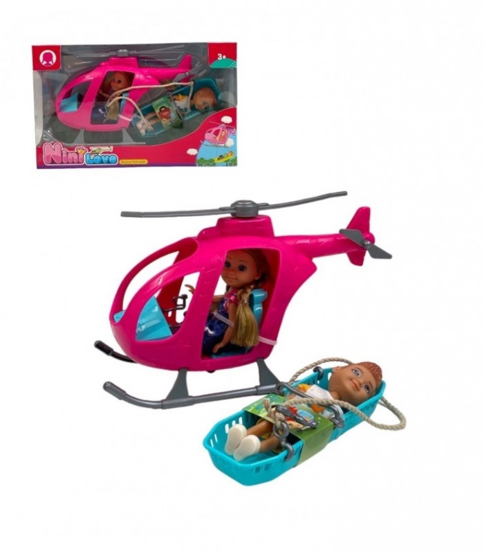 HELICOPTERO C/ MUNECA MINI LOVE (55855)