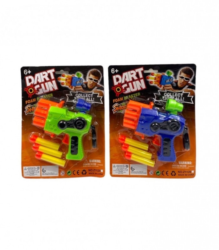 CARTELA PISTOLA DART GUN (Z1120ABCD)