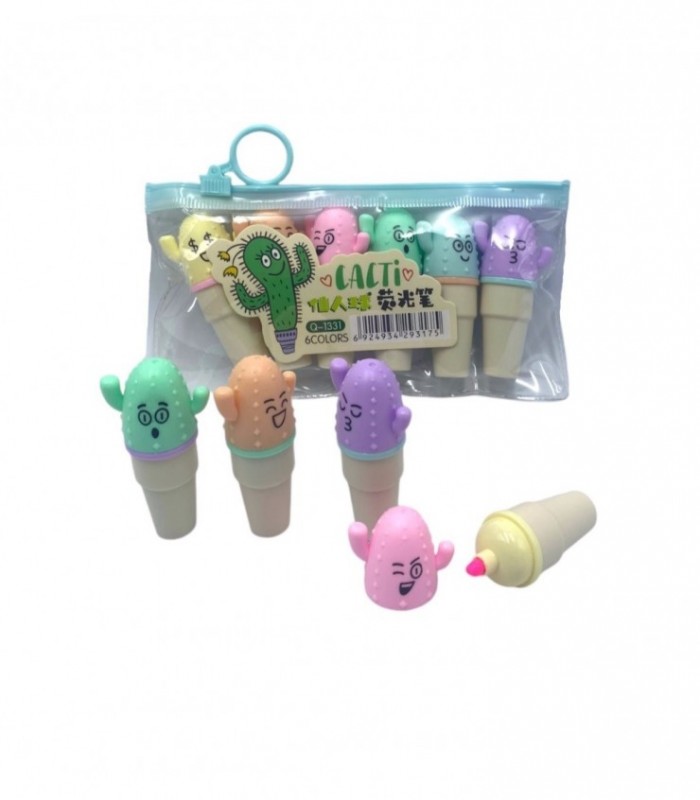 MARCADOR 6PCS CACTUS (Q1331)