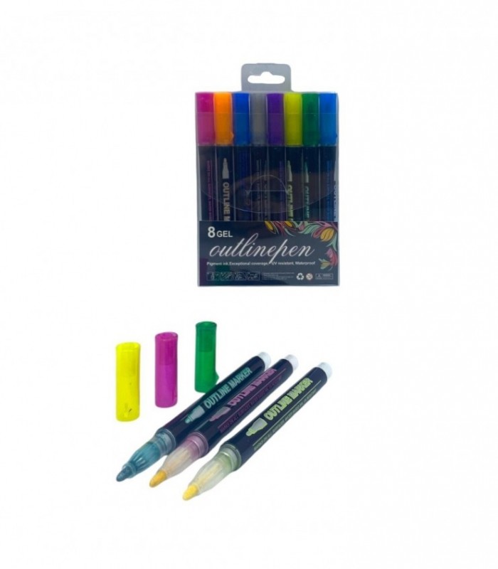 MARCADOR METALICO 8PCS (49012)