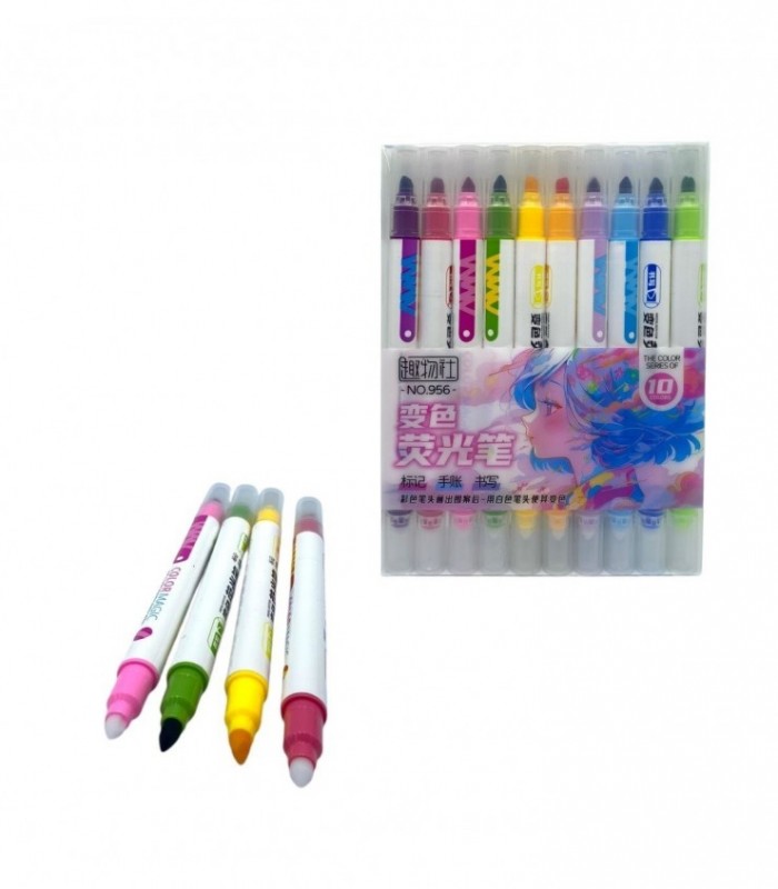 MARCADOR 10PCS COLOR MAGICO (956)