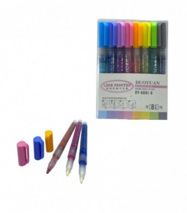 MARCADOR 8PCS COLOR METALIZADO (DY8801-8)