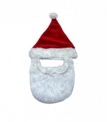 GORRA PAPA NOEL C/ BARBA 1PCS (49488)