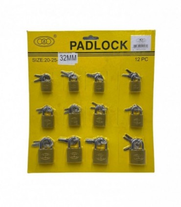 CANDADO 12PCS (20-25-32)