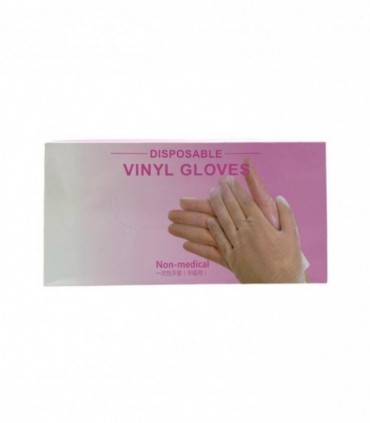 GUANTE VINYL BLANCO 100PCS (OM18470)