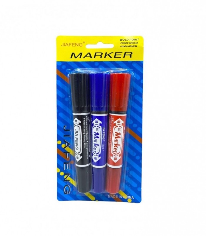 MARCADOR 3PCS 2PUNTAS (400055)