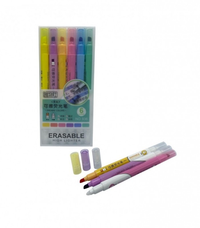 MARCADOR 6PCS C/ BORRADOR (936)