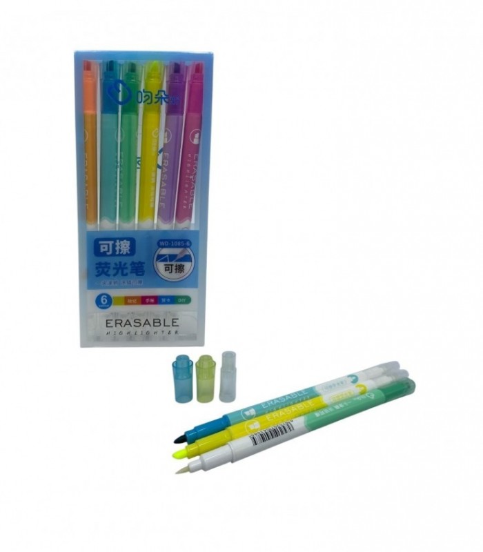 MARCADOR 6PCS C/ BORRADOR (WD1085-6)