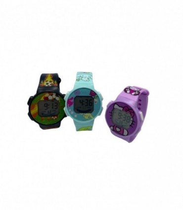 RELOJ C/ MALLA DE GOMA C/ FLOR (7102)
