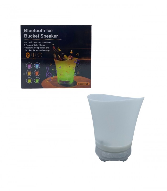 PORTA HIELO C/ LUZ Y MUSICA C/ USB. (10051)