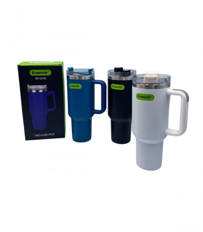 VASO TERMICO C/ PAJITA 1PCS 1.2L. (EP-G103)