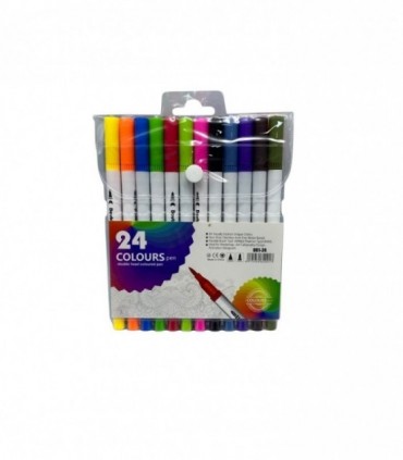 MARCADOR 24PCS 2PUNTAS (001-24)