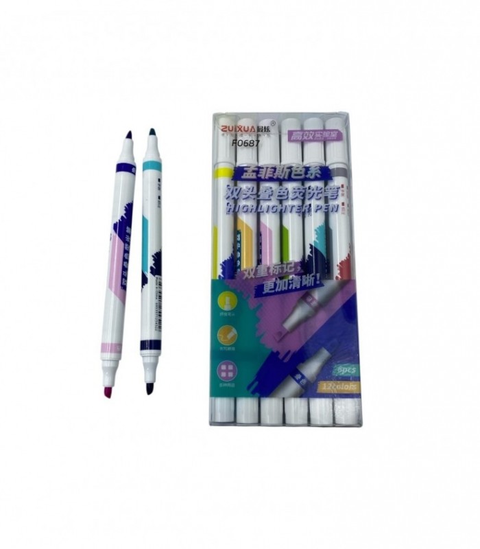 MARCADOR 6P 12COLORES (F0687)