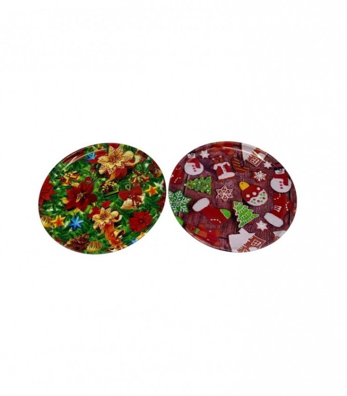 BANDEJA NAVIDAD RED. 25CM. (50626)