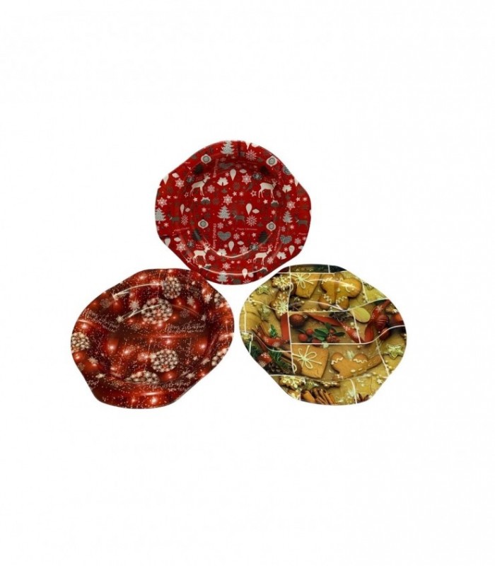 BANDEJA NAVIDAD RED. 26X28CM. (50641)