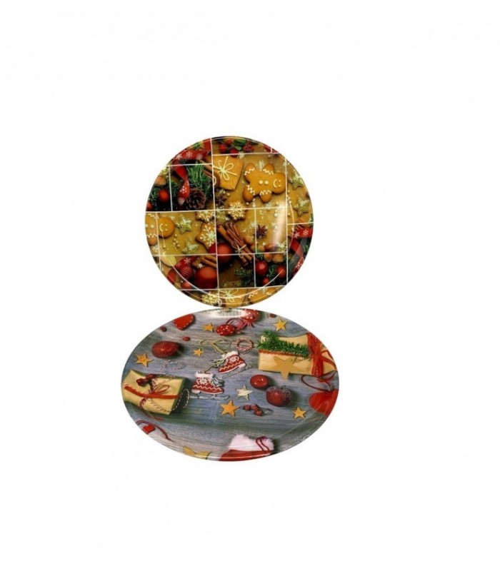 BANDEJA NAVIDAD RED. 32CM. (SUP0391)
