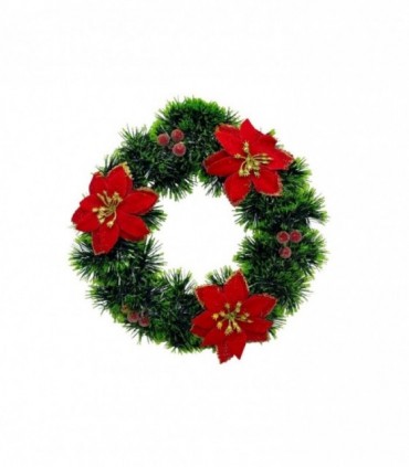 NAVIDAD CORONA 25CM. (XS554)