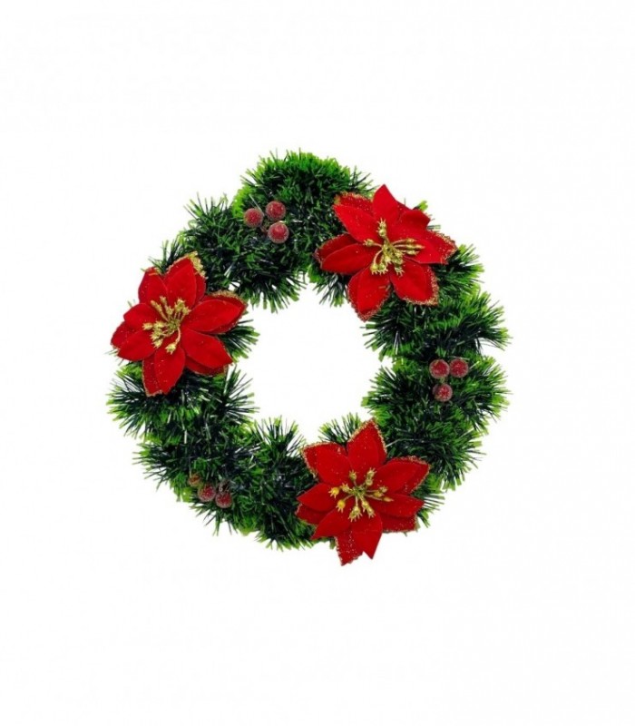 NAVIDAD CORONA 25CM. (XS554)