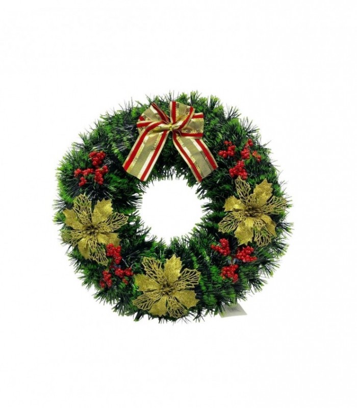 NAVIDAD CORONA 48CM. (XS1118)