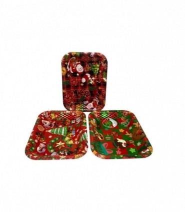 BANDEJA NAVIDAD REC. 29X21X4CM. (LG2081)