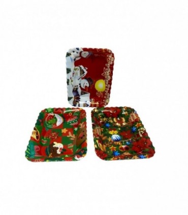 BANDEJA NAVIDAD REC. 25.50X18.50X3.50CM. (LG2012)