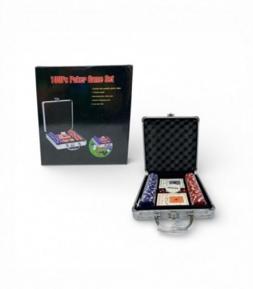 POKER CHIPS 100P C/ FICHAS (SUP1244)