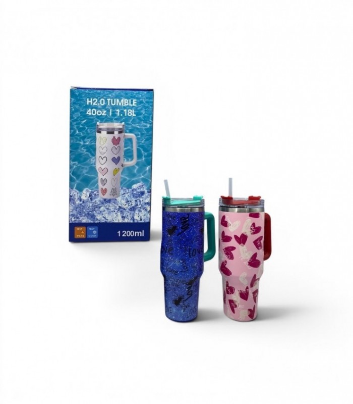 VASO TERMICO C/ PAJITA 1.2L. (A208)