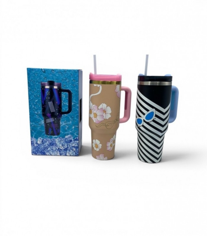 VASO TERMICO C/ PAJITA 1.2L. (A188)