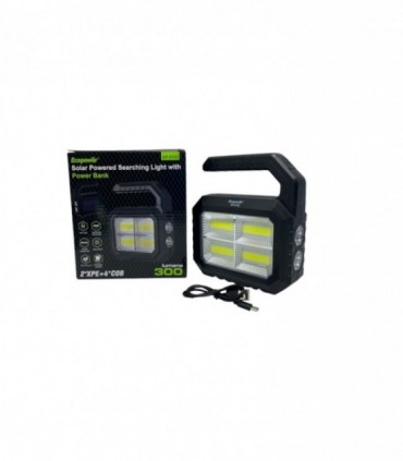 LINTERNA 300L. C/ USB Y SOLAR (EP8152)