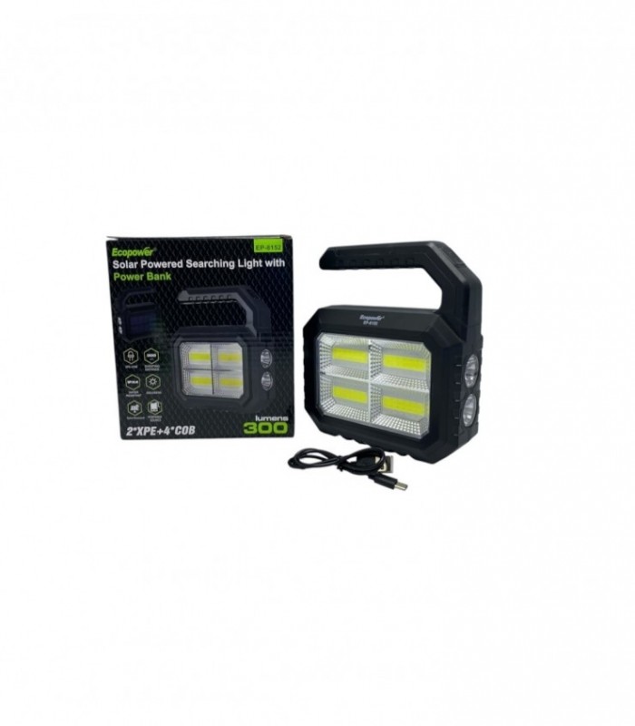 LINTERNA 300L. C/ USB Y SOLAR (EP8152)