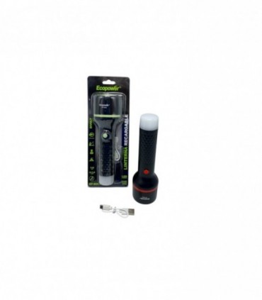 LINTERNA 1+8LED C/ USB. (EP8003)