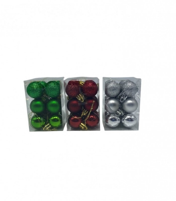 NAVIDAD PELOTA 12PCS 3CM. (SUP2217)