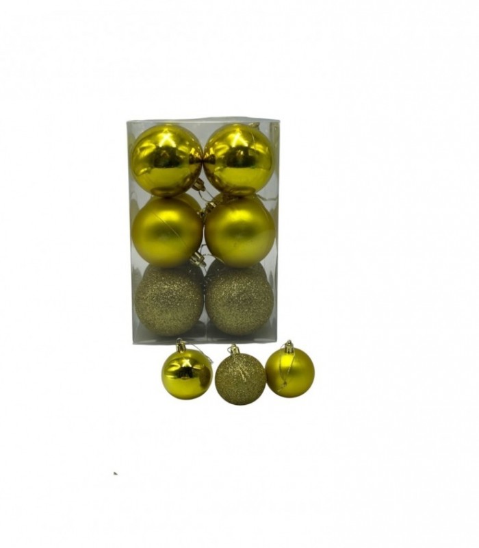 NAVIDAD PELOTA 12PCS 6CM. (SUP2209-B)