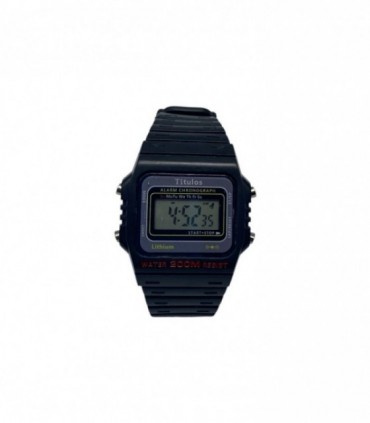 RELOJ C/ MALLA NEGRA (201)