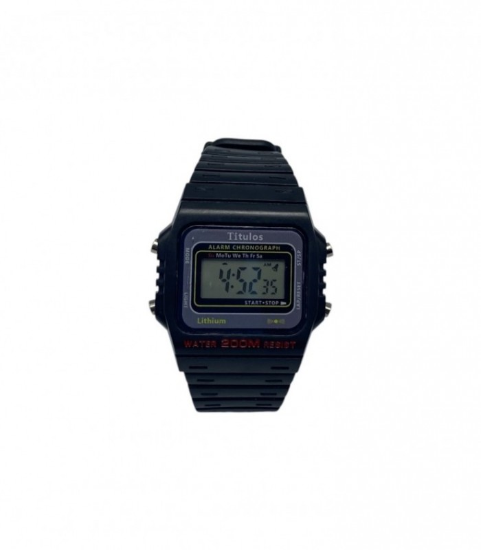 RELOJ C/ MALLA NEGRA (201)