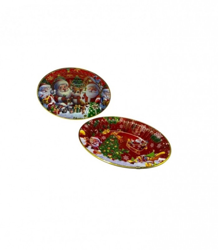 BANDEJA NAVIDAD OVAL 28.5X38CM. (SUP2339)